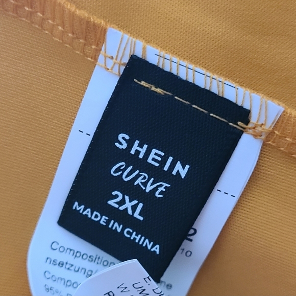 Shein, Yellow, left off shoulder dinner/date dress - Picture 5 of 7